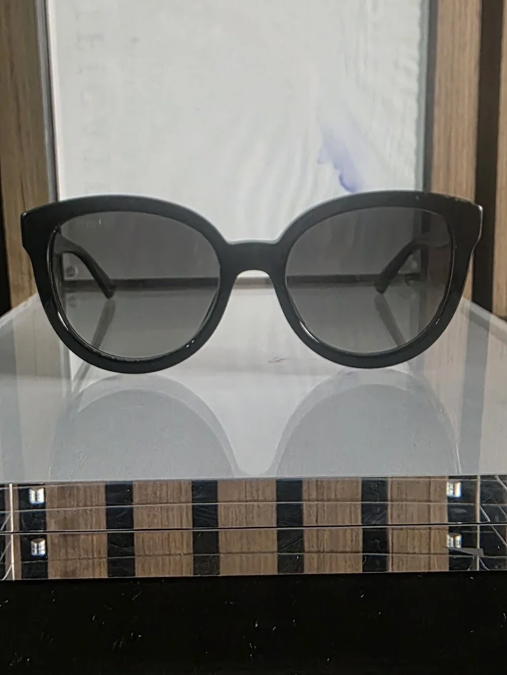 Gucci Black Oversized Cat-Eye Sunglasses